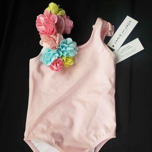 Janie and Jack Rainbow Flower Swimsuit- New 2T